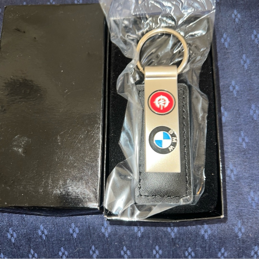 BMW Preferred Owner San Luis Obispo Key Ring Keychain Fob. New Car Racing Black